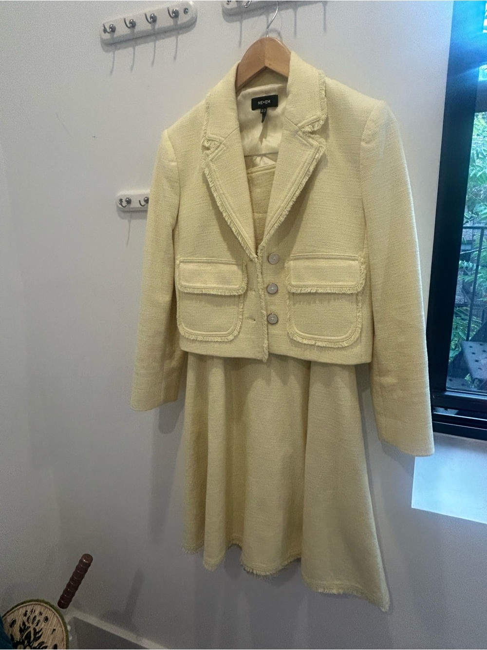 ME+EM Pale Yellow Tweed Set